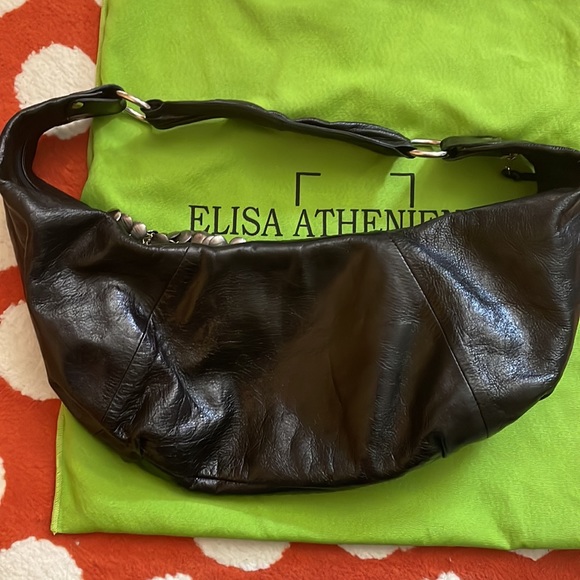 Eliza Atheniense Banana Croissant leather bag - Picture 3 of 7
